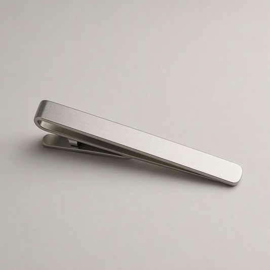 Tie Bar, Matte Silver Tone