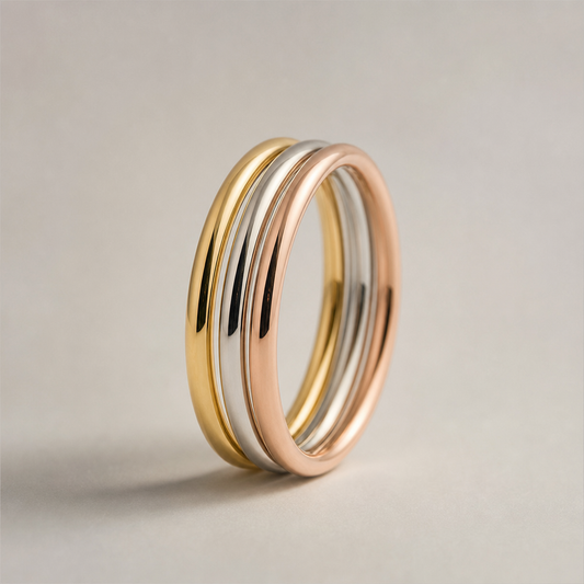 Interlocking Ring Stack, Set of Three