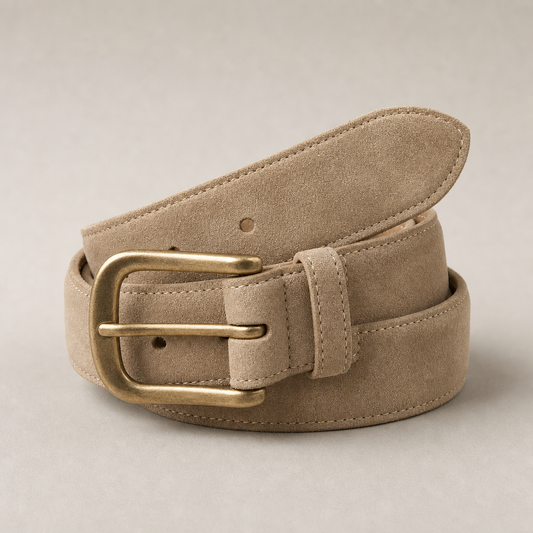 Suede Belt, Sand