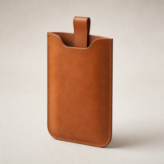 Leather Phone Sleeve, Felt-Lined