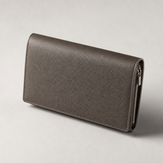 Saffiano-Textured Continental Wallet