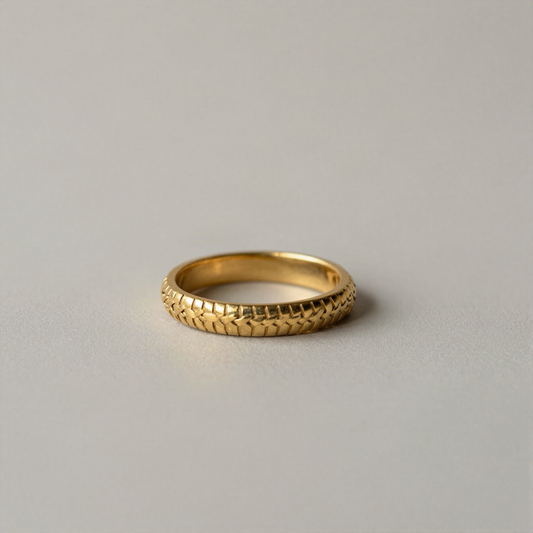 Silk Scarf Ring, Antique Gold