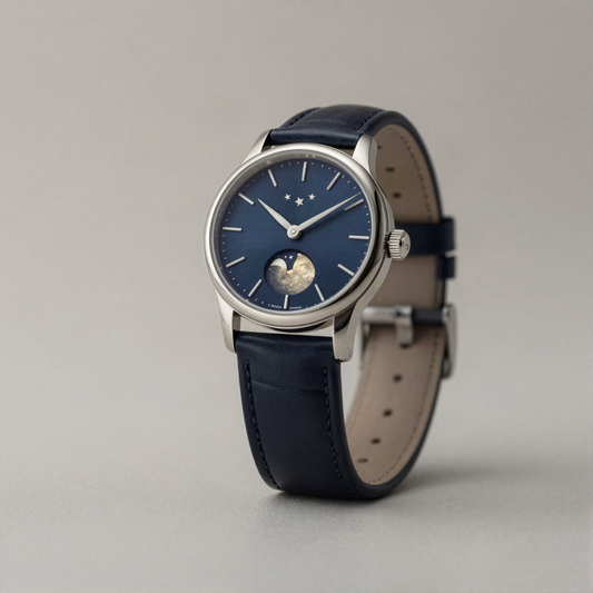 Moonphase Dress Watch, Navy Dial